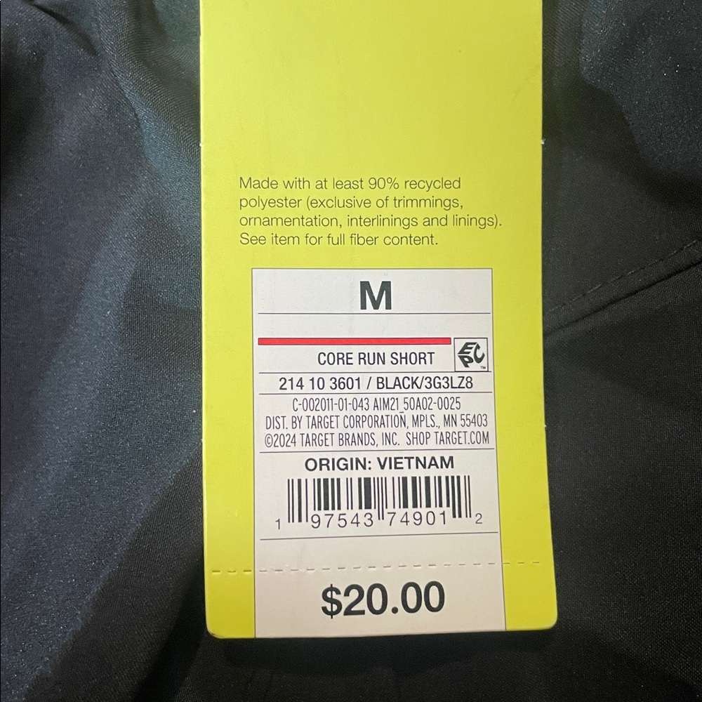 All in Motion Woman’s Lined Black Core Run Shorts Size M 3” Inseam | NWT - Picture 5 of 5